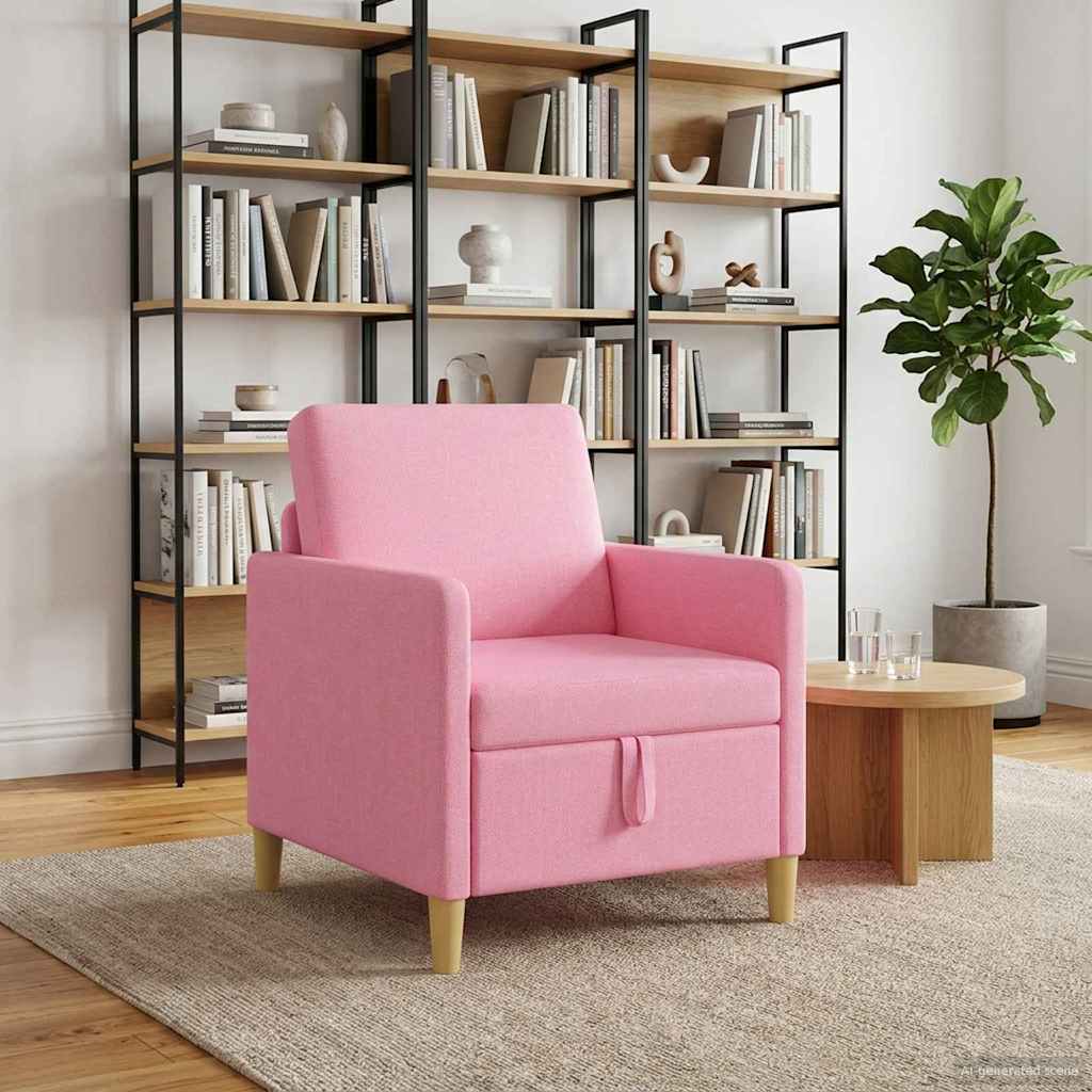Pink Storage Sofa 72 x 78 x 87 cm Polyester