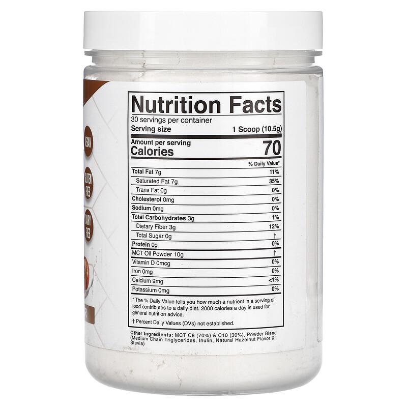 Dr. Colbert's Keto Zone, MCT Oil Powder, Hazelnut , 11.11 Oz (315 G)