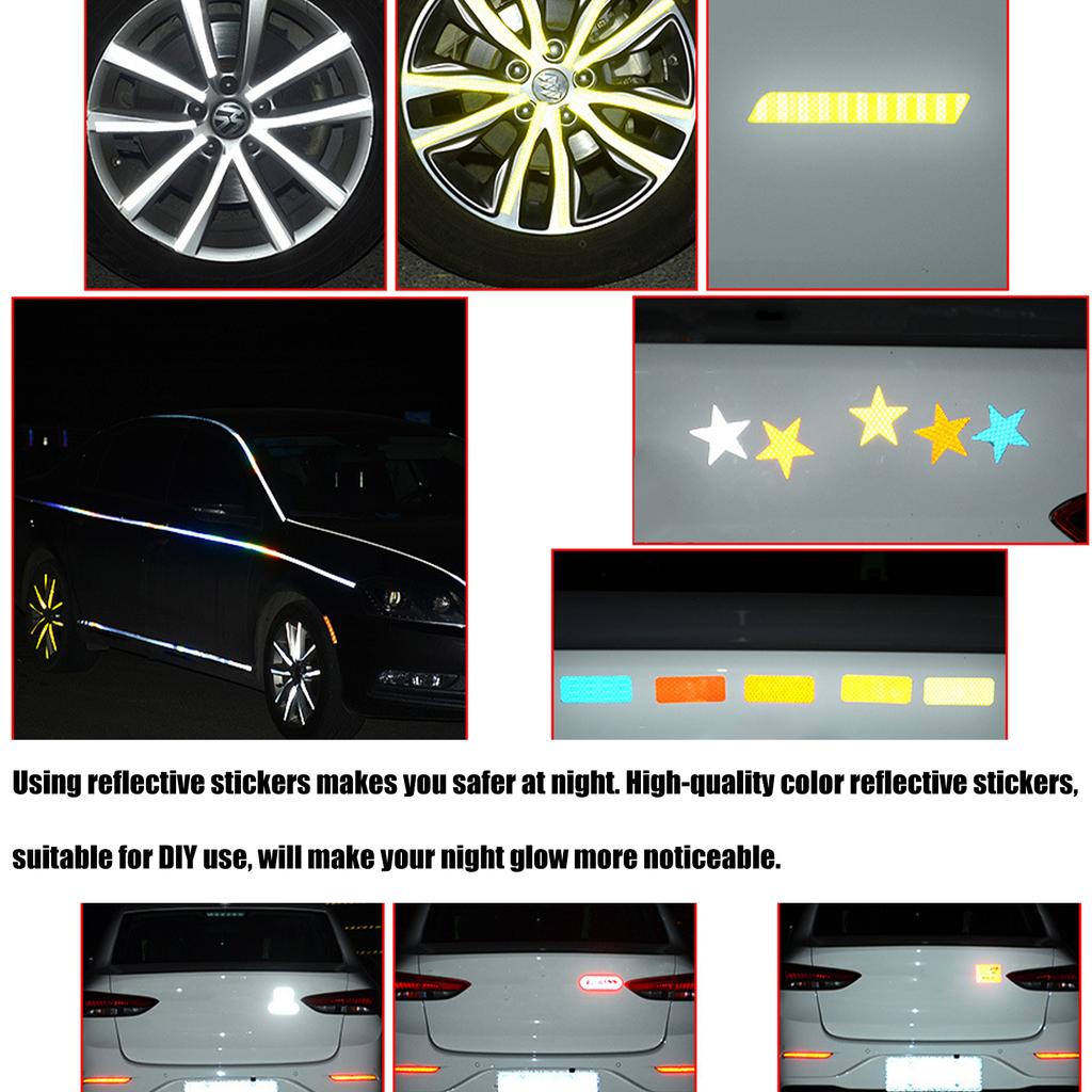 High Reflective Tape Waterproofs Car Bike Helmets Reflective Sticker Cycling Bicycles Strong Reflective Sticker