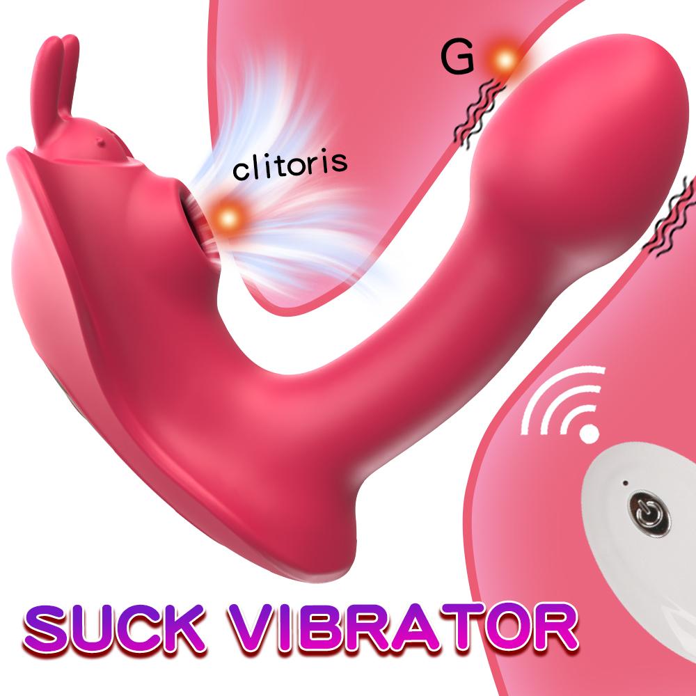 Clitoral Sucking Vibrator Female Remote Control Clit Sucker Clitoris Stimulator Real Dildo Vibrating Sex Toy For Women Adults 18
