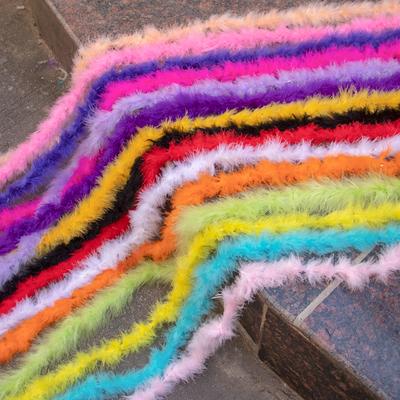 2metrové barevné nadýchané marabu peří boa 11G řemeslná šála svatební šaty párty šál kostým jevištní cosplay DIY měkká péřová dekorace