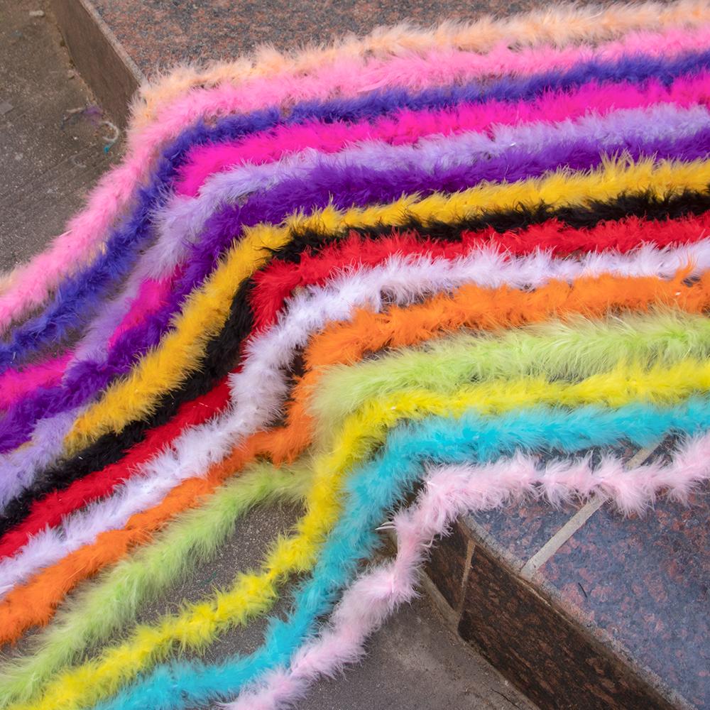 

2Meter Colorful Fluffy Marabou Feather Boa 11G Craft Scarf Wedding Dress Party Shawl Costume Stage Cosplay Diy Soft Plume Decor 11Gram золотистий