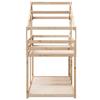 Vidaxl Bunk Bed with Canopy, 80X200 Cm, Solid Pine Wood