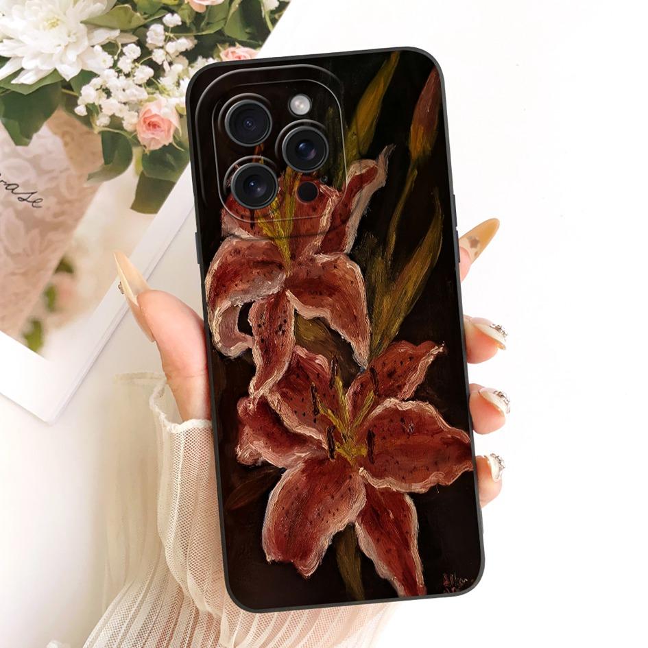 For iPhone 12 Pro Max Case Popular Flower Soft Silicone Back Cover Shockproof Capa Fundas For iPhone 12 Pro iPhone12 Mini Bumper