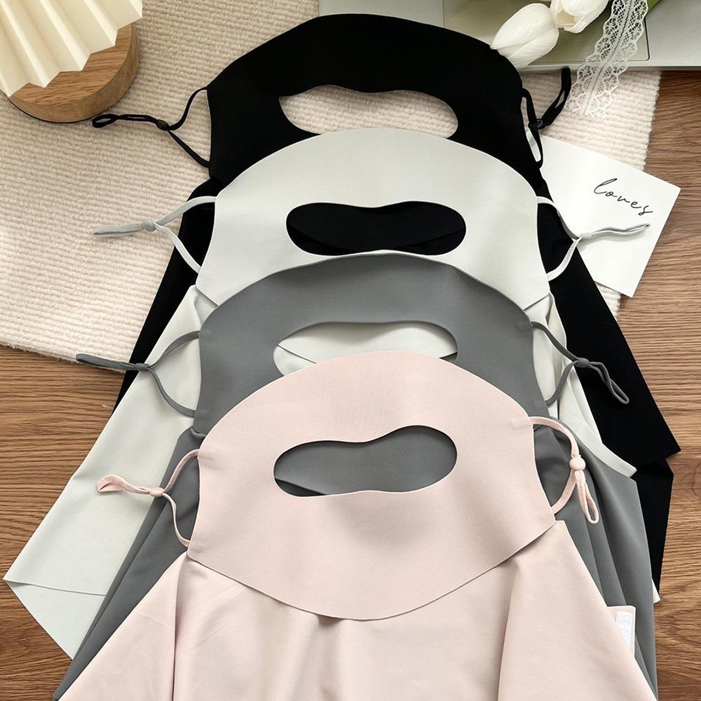 UPF 50+ Full-Face Sunscreen Veil Summer Neck Wrap Cover Sunshade Ice Silk Face Cover  Unisex
