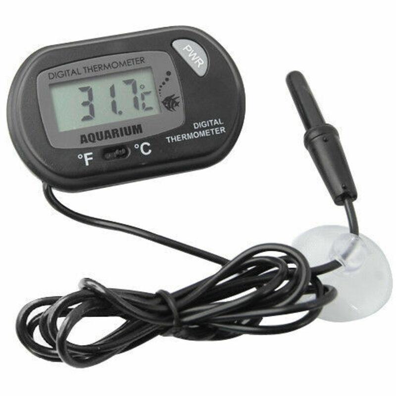

Lcd Digital Thermometer Aquarium Fish Tank Vivarium With Suction Cup Probe And