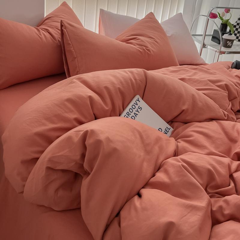 Cozy Bedding Set 3Pcs,1 Duvet Cover with Zipper Closure,2 Pillowcases,Solid Color,Super Soft, Machine Washable, Colorfast