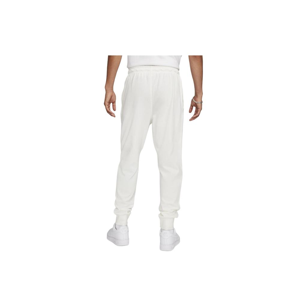 Nike Club Logo Embroidered Drawstring Cuffed Knit Joggers Men Joggers White FQ4330-133
