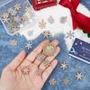 SUNNYCLUE 1 Box 36Pcs 6 Style Snow Charms Christmas Snowflake Charms Xmas Winter Rhinestone Pendants for Jewelry Making DIY Bracelet Necklace