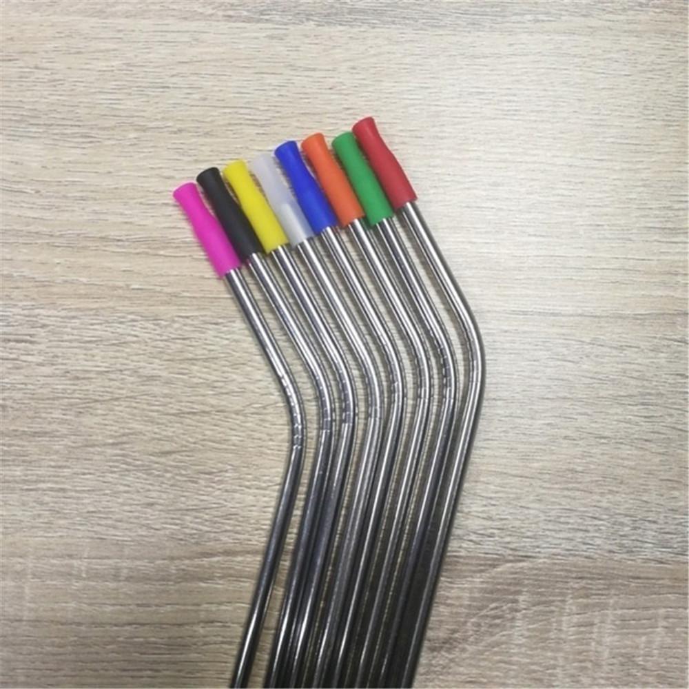 Food Grade Teeth Protector Tip Reusable Straws Cap Straw Sleeve Drinking Straw Silicone Cover