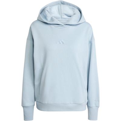 All Season Big Fit Hooded Sweatshirt Women Tops Blue IY6767