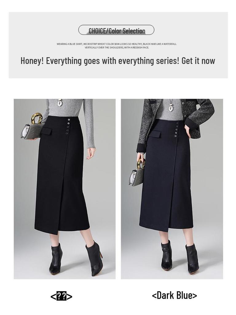 Women's 2026 High-Waisted Irregular Midi Skirt - Slimming Professional Fit