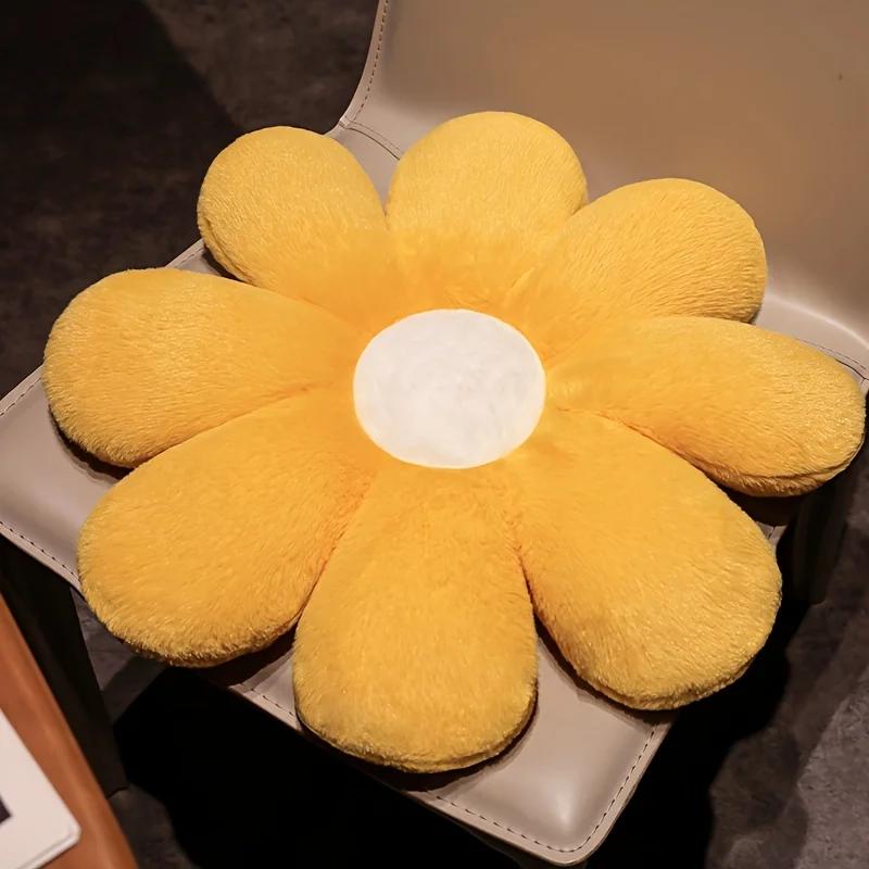 1pc 80x80cm Giant Sun Flower Cute Shaped Cushion Ergonomic Support Long Sitting Home Decor Holiday Gift Decorative Pillows