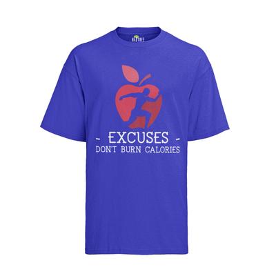 Unisex Shirt Cotton Oversize Large Size Excuses Dont Burn Calories Gym Training Fitness Top Crossfit Organic Mens T-Shirt-