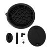 Silicone Ice Bath Bowl with Built In Ice Grid Ventilation Tube Foldable Face Ice Silicone Bowl for Skincare Black