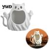 Modern Minimalist Home Accents 3D Printed Halloween Ghost Cat Storage Holder, Decorative Kitten Statue with Funky Room Decor Hollow Storage,