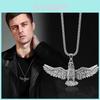 Stunning Titanium Steel Eagle Pendant Necklace For Men Vintage Hip Hop Style Jewelry
