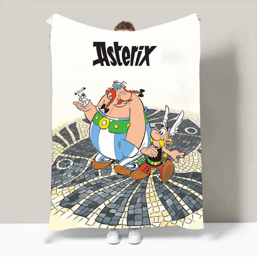 Lehká deka s designem manga Asterixe a Obelixe Pro koleje, zdřímnutí, obývací pokoj, kancelář, pohovku, celoroční