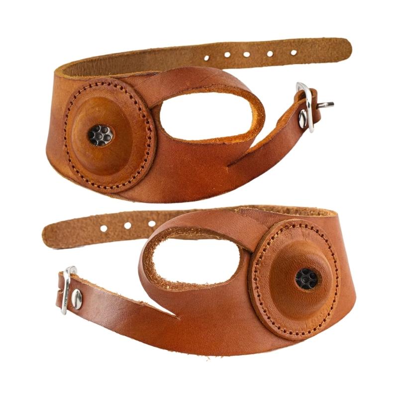 Leather Thimble First Defender Gauntlet For Left Right First Permanent Leather First Guard For Sewing Embroidery Crafts