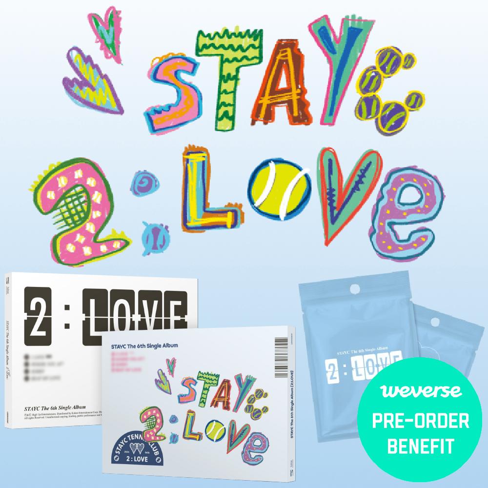 Предзаказ 6-го сингл-альбома STAYC 2:Полный набор LOVE и POB Weverse