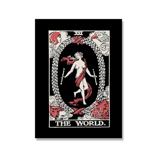 Nordic Abstrakte Liebhaber Tarot Wand Kunst Bild Leinwand Malerei Sonne Königin Priesterin Poster Drucken Drucke Wohnzimmer Wohnkultur