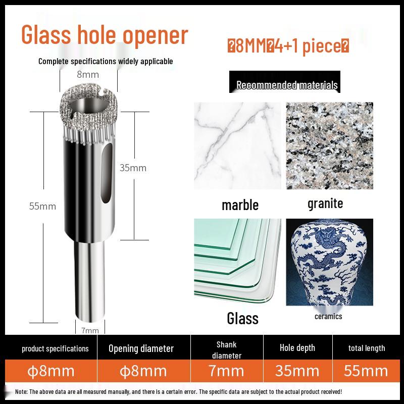6mm Multifunctional Glass & Tile Drill Bit Set for Marble