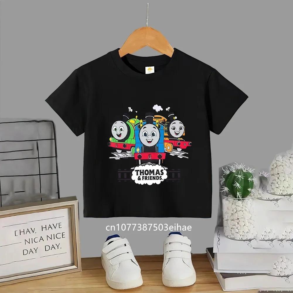 Thomas the Train Kids Short Sleeve T-shirt Summer Casual Breathable Comfortable Relaxed Design Top for Boys And Girls