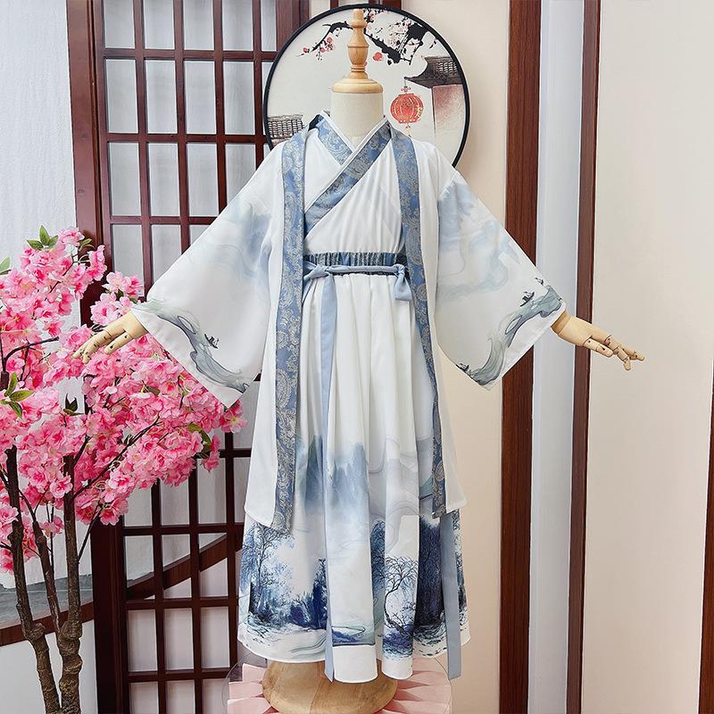 Children s Hanfu Tang Suit: Summer Thin Ancient Chinese Style for Boys 150 cm