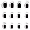 Middle Square Fake Nails Black and Grey Color Star Pattern Fake Nails for DIY Nail Design Art Salon
