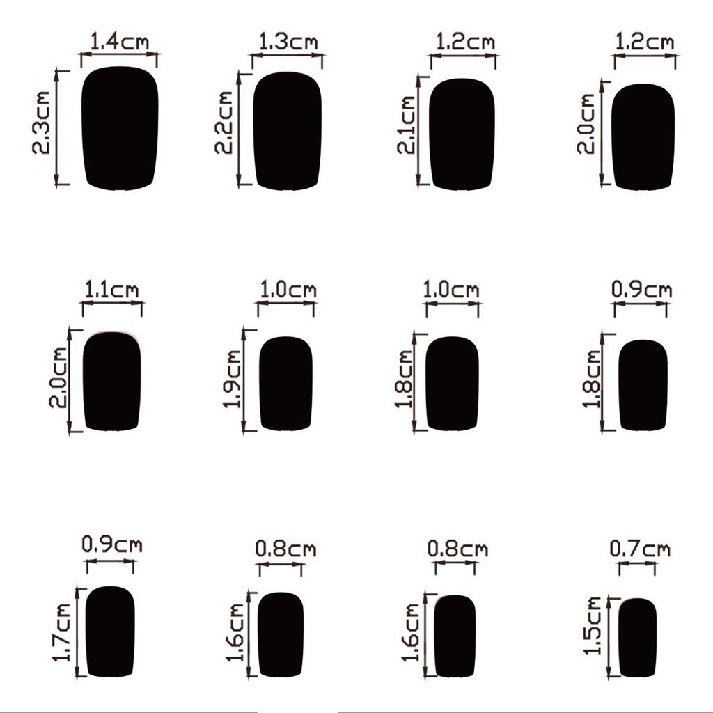 Middle Square Fake Nails Black and Grey Color Star Pattern Fake Nails for DIY Nail Design Art Salon