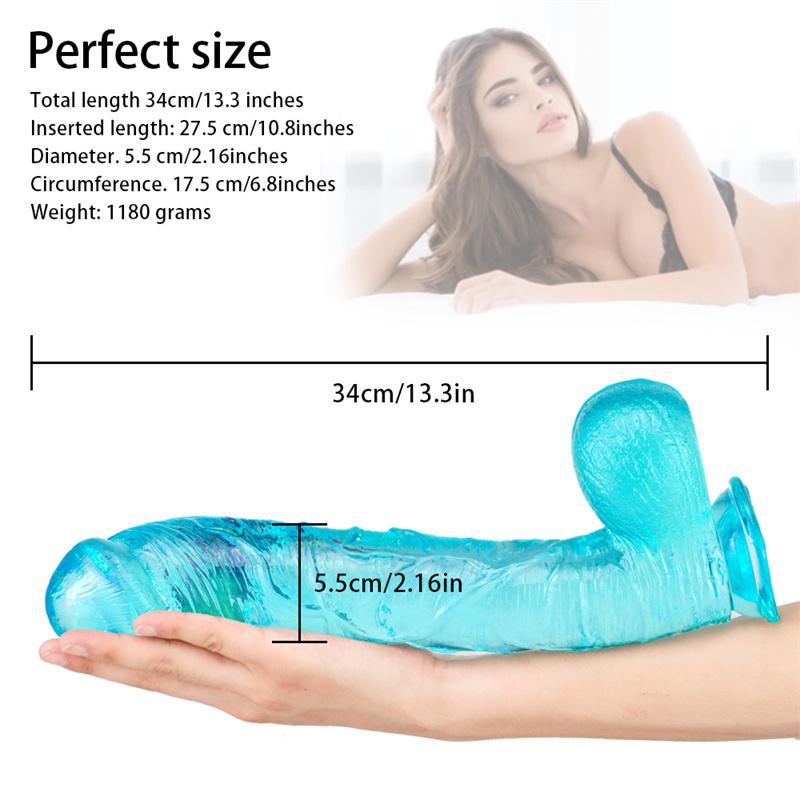 Oversized with Suction Cup Simulation Dildo Female Masturbation Device Adult Sex Toys