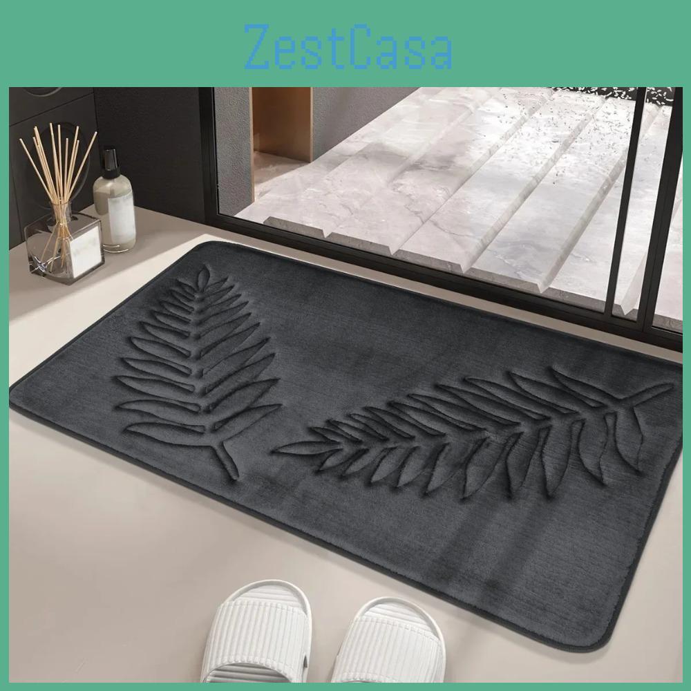 Toilet Pc 1 Cotton Memory Floor Mat Bathroom Absorbent Nonslip Mat Living Room Bedroom Kitchen Entry Carpet Bathroom Rug