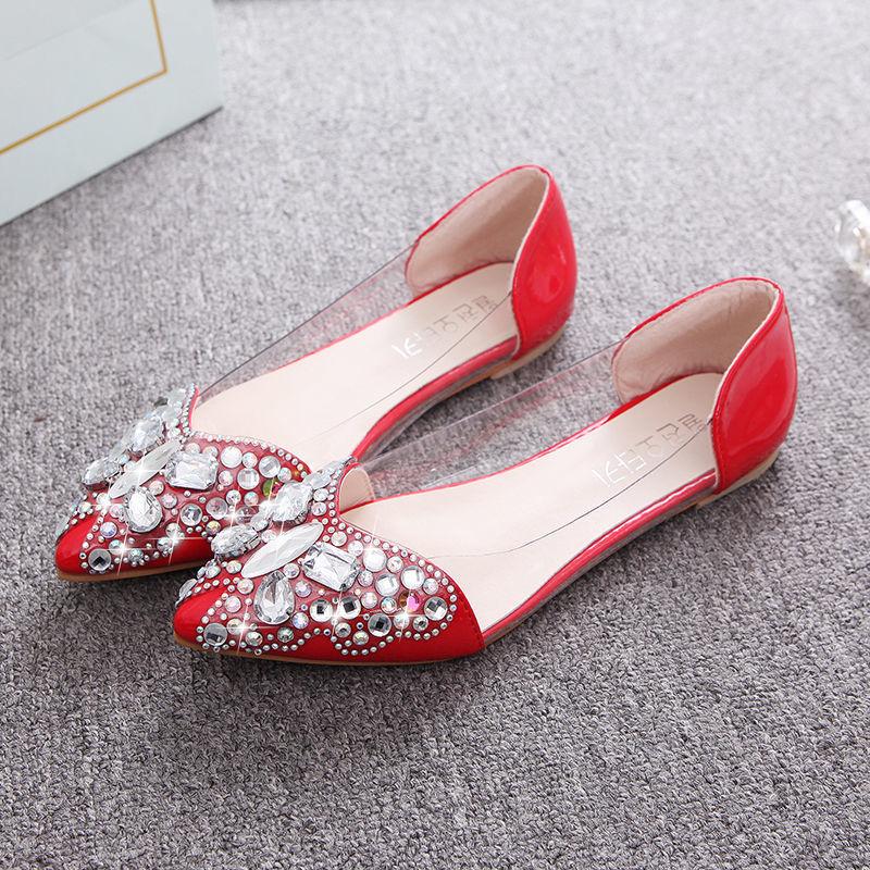 

Fashion Slip-on Ladies Footwear Pink Pointed Toe Rhinestone Women s Flat Shoes High Quality Walking Trends 2025 New in Deals Aesthetic 34