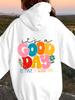 Women '' Beautiful Day 'Printed Hoodie Loose Casual Hoodie Comfortable 2025 Autumn Winter Top Cute Style Casual Clothing