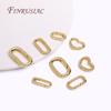 18K Gold Plated Oval/Heart Carabiner Spring Clasps Push In Gate Lock Jewelry Clasp For DIY Handmade Jewelry Making Accessories