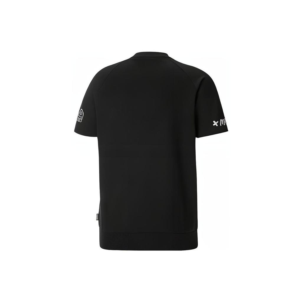 Puma X Mr Doodle Collaborative Logo Print Sports T-Shirt Men Tops Black 530649-01