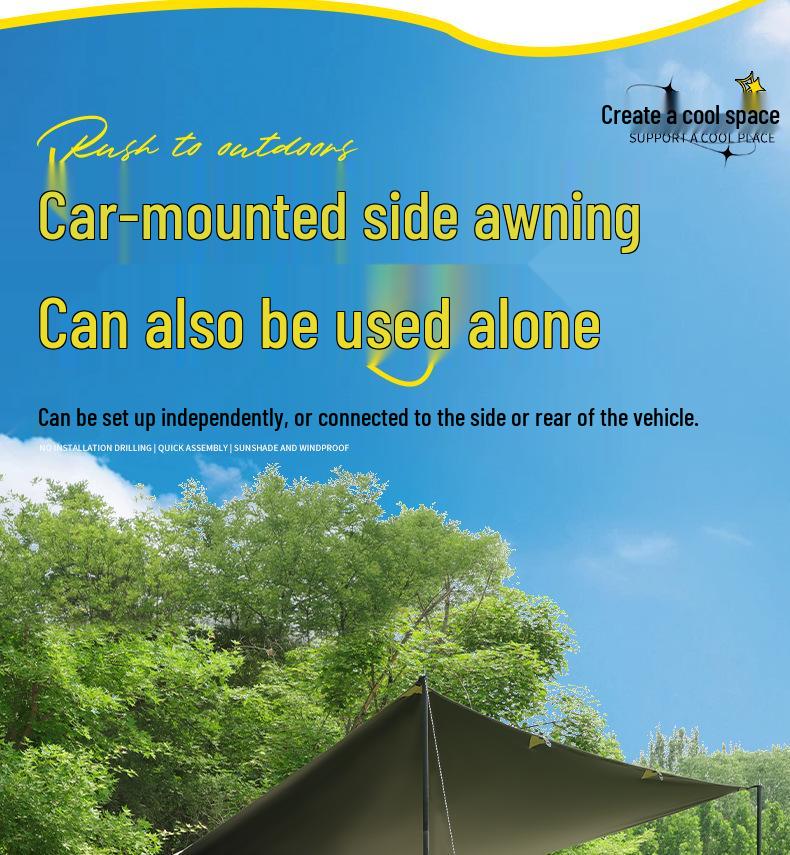 Car Awning Tent: Outdoor Sunshade & Rain Shelter for Vehicles