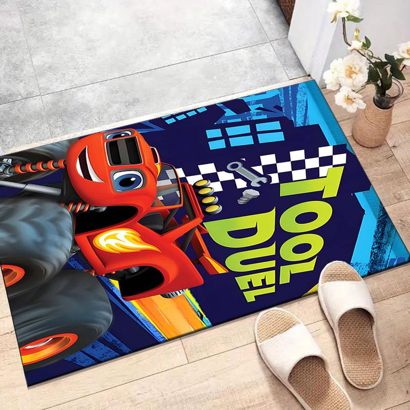 1pz Tappeto Area Stampato Design Blaze e le Macchine Mostro per Camera da Letto Soggiorno Decorazione Casa Tappeti Tappetino Tappetino Antiscivolo Tappeto per Comodino