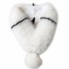 Solid Color Neck Scarf Velvet Texture Faux Fox Fur Collar Luxury Neck Warmer Scarf  Women