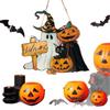 Funny Spooky Halloween Welcome Door Sign Wooden Wall Hanging Pendant  Home