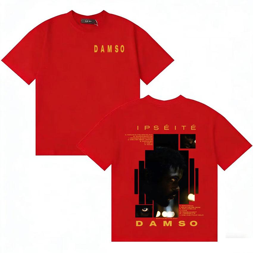 Singer Damso 2025 Ipseite Album Merch Tshrit Fashion Classic Short Sleeve Tee Shirt Unisexs Women Casual Streetwear Summer Clothing