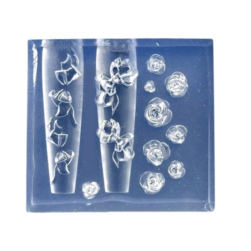 Flexible Silicone Crafting Mould With 3D Embossed Pattern For Nail Art Accessories And Resin Jewelry