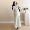 Elegant Maternity Two-Piece: Blouse Top & Camisole Dress - Summer Style 2026