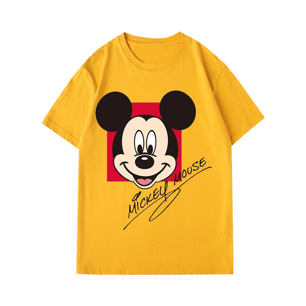 Disney Classic Mickey Mouse T Shirt Summer Cotton Short Sleeve Unisex Couples T-Shirt Stylish Cute Men Women Clothing Hip Hop Te