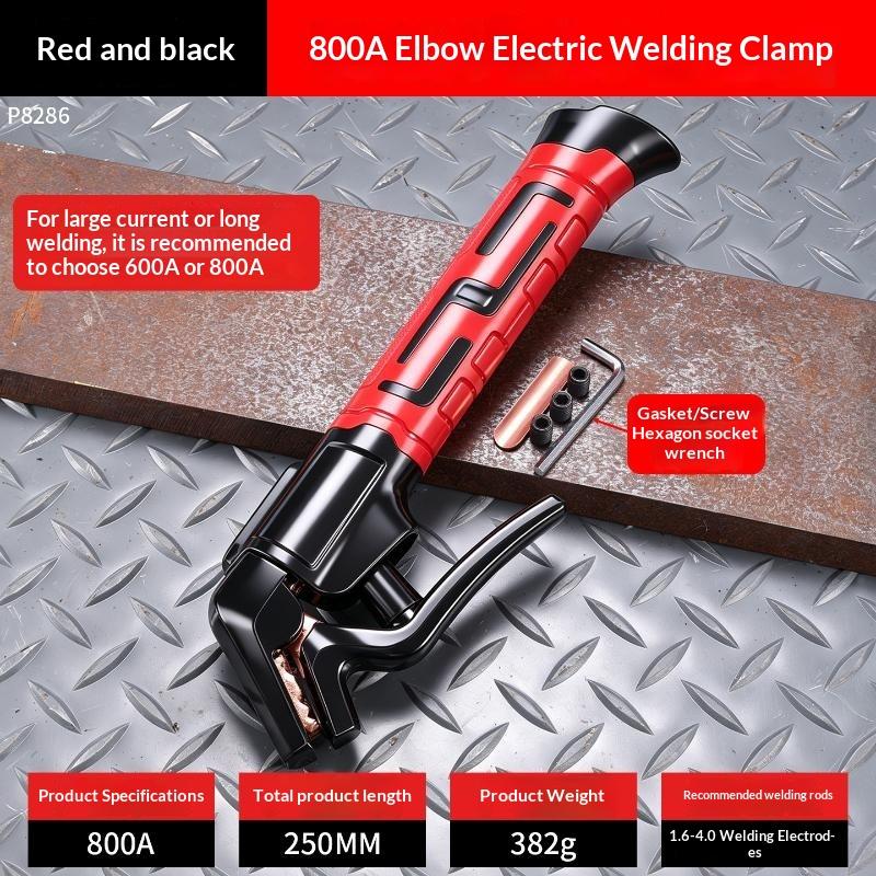 Insulated Pure Copper Welding Electrode Holder Ergonomic Non-Slip Arc Stick Welder Clamp 300A for Home DIY Welding Projects