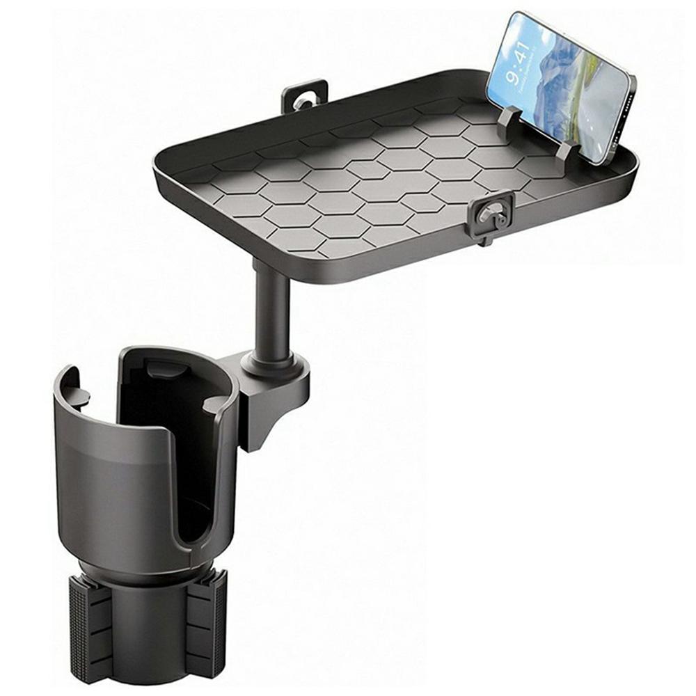 

Multifunctional Car Cup Holder Expander Tray with Detachable Plate Phone Stand Food Tray Type A