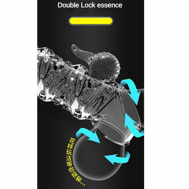 Male Extend Sleeve Penis Extender Vibrate Reusable Condoms Enhancer Sex Toys For Men Delay Ejaculation Cock Nozzle