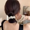 Beaded Faux Pearl Hair Ties Hand-Woven Hair Accessories Decorative Elastic Hair Rope  Party