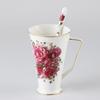 Household Rose Flowers Stainless Steel TeaSpoon Kitchen & Dining Coffee Spoon Dessert Scoop