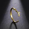 Stainless Steel Heart Arabic Ring Gold Adjustable Finger Rings Love Muslim Islamic Jewelry Wedding Gift for Women